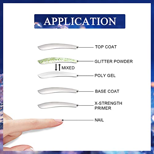 Morovan Poly Gel Nail Kit Professional Poly Nail Gel Kit With Uv Light Starter Kit 30 Colors Glitter Powder Diy Manicure At Home #TOP2
