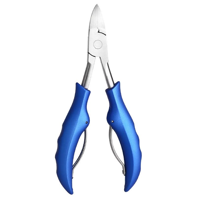Coupe-ongles anti-éclaboussures ABS bleu pour pédicure et soin des peaux mortes