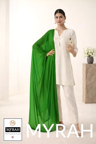 Image of MYRAH Chiffon Solid Casual Daily Use Dupatta For Women's & Girls Length - 2.50 Meter