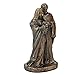 Veronese Design 3 3/8 Inch Holy Family Cast Resin Hand Painted Antique Bronze Finish Statue Home Decor