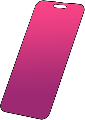 EGKimBa Protector de pantalla de privacidad compatible con iPhone 15 Pro, 6.1 pulgadas, degradado, colorido, galvanizado, antiespía, vidrio templado