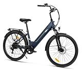 Touroll Bicicletta Elettrica, J1/J2 ST,Autonomia 100km,Batteria Rimovibile 15.6Ah, bicicletta elettrica uom, Motore 45 NM, 27,5''/26'' E-Bike (-J2 ST Blu)