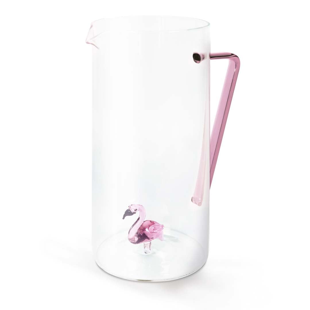 Figurine flamand rose en verre - Décoration