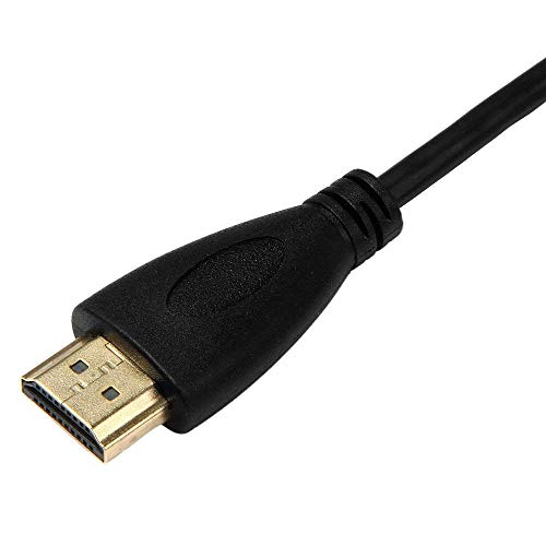 ChenYang Left Angled 90 Degree Micro HDMI to HDMI Male HDTV Cable 50cm for Cell Phone & Tablet, Gold - Image 4