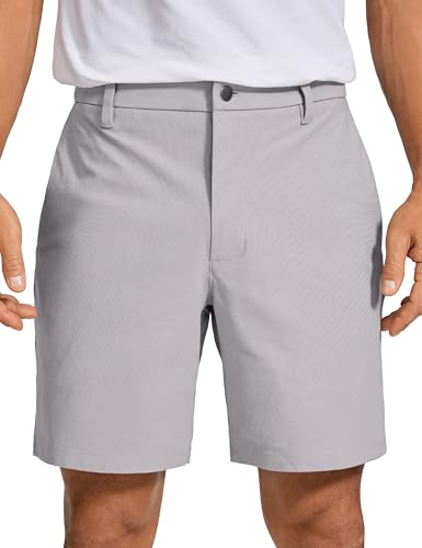 CRZ YOGA Men's All Day Comfy Golf Shorts - 7' Stretch Lightweight Flat Front for Casual Work with...