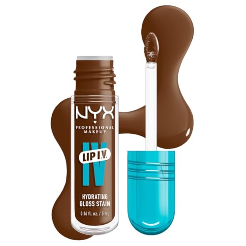 NYX Professional Make Up Lip IV 04 Cocoa Quench! Hydraterende Lipgloss + Stain - Tot 12 uur hydratatie - Verrijkt met Magnesium, Vitamine B12 en Kokoswater - 5ml - Afbeelding 4