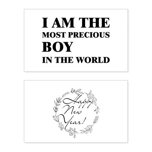 Tarjeta conmemorativa de año nuevo I Am The Precious Boy con mensaje de bendición y buenos deseos