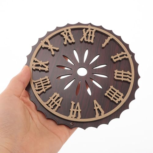 Esfera de reloj de cuco redonda disco transparente pieza de repuesto para reloj de pared 5