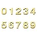 INCREWAY Lot de 10 numéros de boîte aux lettres autocollants de 5 cm pour porte de 0 à 9 - Numéros d'adresse de rue pour maison, restaurant - Doré