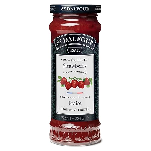 St Dalfour Strawberry Fruit Spread Pack of 1 x 284g Fruit Jam Real No preservatives Gluten Free