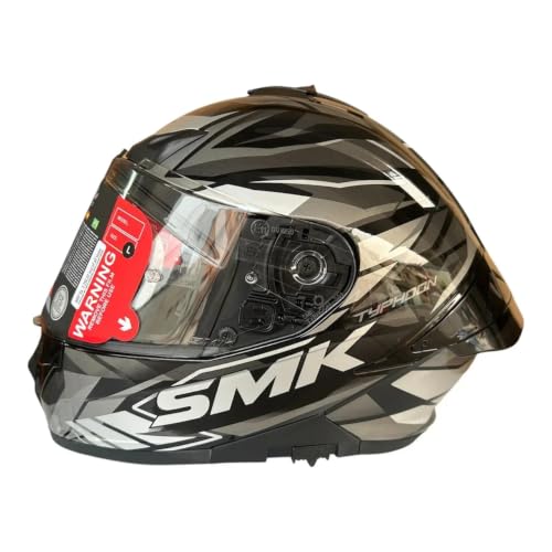 Image of SMK Typhoon Rival Full Face Dual Visor Helmet, Dual Spoiler, ISI DOT ECE 22.06 Certified