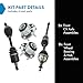 TRQ Front CV Axle Assemblies Front Wheel Hub Bearing Assemblies 4 Piece Compatible with 2008-2013 Volvo C30 2008-2013 C70 2005-2011 S40 2005-2011 V50