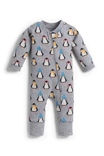 Image of MONICA + ANDY One Piece Baby Pajamas, 100% Organic Baby Clothes for Girls and Boys, Sizes For Newborn and Infant