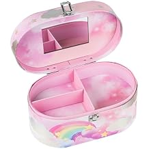 VOTUM Train Case Rainbow Unicorn- Travel Cosmetic Bag Organizer - Perfect for Organizing Makeup, Toiletries, and Beauty Essentials During Travel or Daily Use - Stylish, Lightweight Makeup Bag
