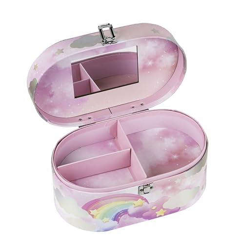 VOTUM Train Case Rainbow Unicorn- Travel Cosmetic Bag Organizer - Perfect for Organizing Makeup, Toiletries, and Beauty Essentials During Travel or Daily Use - Stylish, Lightweight Makeup Bag