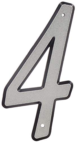 Hillman 841604 4-Inch Nail-On Reflective Plastic House Number 4