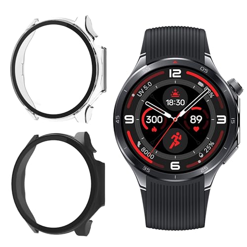 Effcotuo 2 Piezas Funda para Oneplus Watch 3 Funda Cover, Protector de Pantalla TPU Suave láminas Protectora Anti-Rasguños HD Clear TPU [ Alta Sensibilidad]
