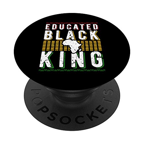 Rey Negro Educado Historia Negra Regalo Afro PopSockets Agarre y Soporte para Teléfonos y Tabletas