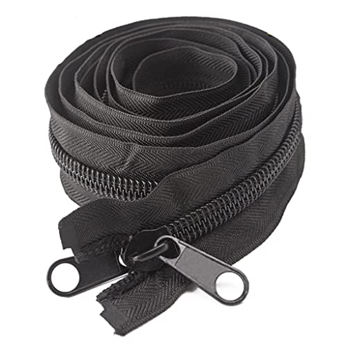 cremallera, Cremalleras de nailon doble deslizador, n.° 10, for sacos dormir, equipaje, tienda campaña, cremallera larga, accesorios costura DIY, 1 unidad(80cm)