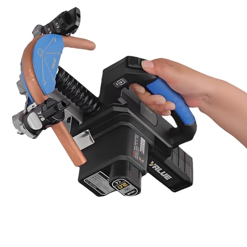 HuanSebesity Dobladora Eléctricade Tubosde Cobre con Baterírecargable-Plegado Rápido a 90° En 9 Segundos-Funcionamientocon Un Solo Botón-Ideal Reparaciones,Sistemas De Refrigeración