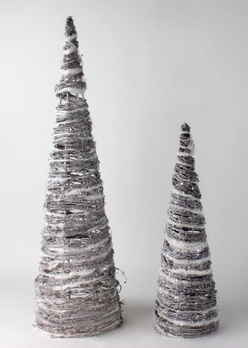 Glitter Piramide H 40 cm Glitzer Piramide Glitter Winter Deko Piramide di Natale