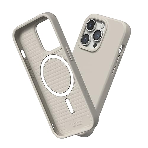 Coque iPhone 14 Pro MagSafe RhinoShield Solide - Protection Mince Anti-Choc Beige Mat