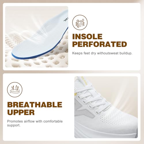 Image of Womens Wide Slip On Walking Shoes with Cushioned Arch Support Lightweight Comfort Orthopedic Sneakers for All Day Standing