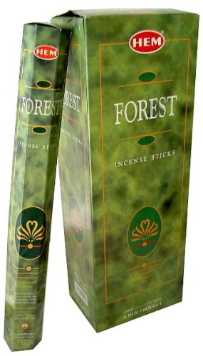 HEM Forest Incense Sticks Agarbatti - Pack of 6, Total 180 Grams for Home Fragrance, and Spiritual Practices | Refreshing Forest Aroma | Burning Time: 35-40 Minutes | 120 Sticks