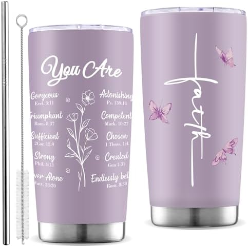 Christian Gifts for Women You Are Tumbler 20oz Religious Christmas Gift Inspirational Faith Based Bi...