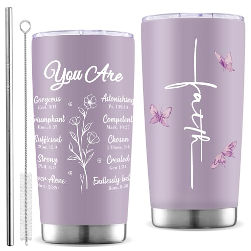 Christian Gifts for Women You Are Tumbler 20oz Religious Christmas Gift Inspirational Faith Based Bi...
