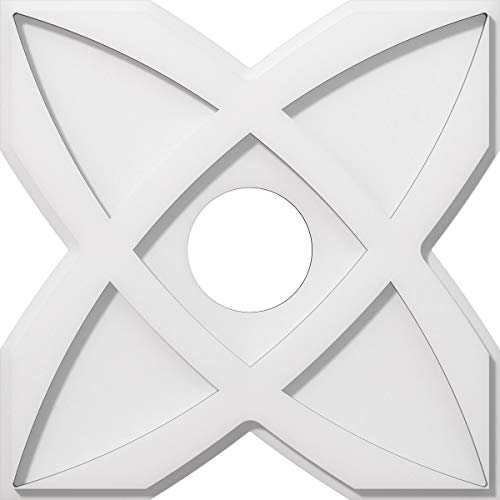 Ekena Millwork CMP16TS-04000 Titus Architectural Grade PVC Contemporary Urethane Ceiling Medallions 16"OD x 4"ID x 5 1/2"C x 1"P