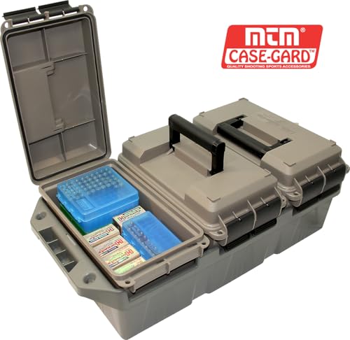 MTM AC3C 3-Can Ammo Crate, 50 Caliber, Convenient size, Store all types of boxed or bulk ammo, Stackable, easy carry and transport of multi-caliber ammo, Rugged tactical carrying crate by MTM - Image 3