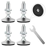 4 Set M10 Adjustable Leveling Feet, Tahikem Heavy Duty Height Adjuster Furniture Leveler Foot With T...