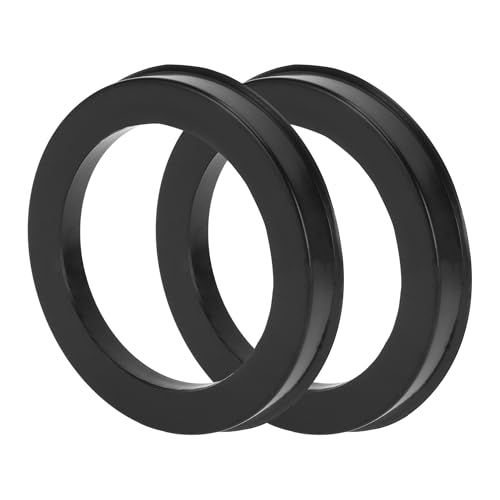 TUCKBOLD Bagues De Centrage De Roue De Voiture Durables Centrage De l'arbre Central des Roues Anneaux D'Amortissement Noir 2 Pièces Od 82,1 Mm À Id 60,1 Mm Plastique