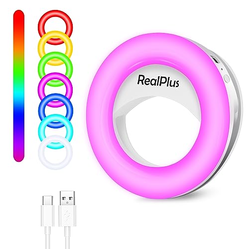Luce Anello Con Specchio Per Selfie – LED Dimmerabile 3 Colori, Rotazione 450° E Ribaltamento 180°, Ricarica USB-C