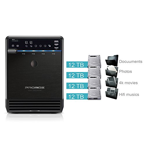 Mediasonic ProBox HF2-SU3S2 4 Bay 3.5” SATA HDD Enclosure – USB 3.0 & eSATA Support SATA 3 6.0Gbps HDD transfer speed