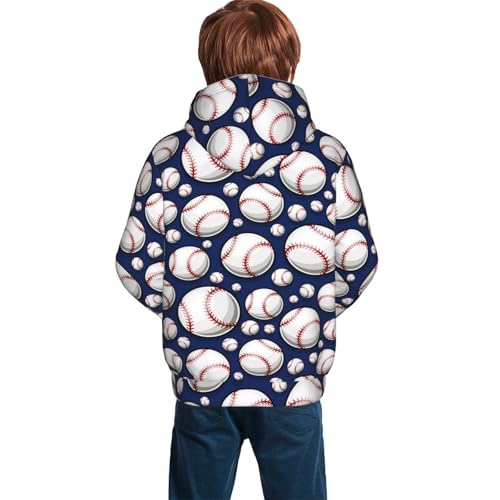 Baseball Softball Ball Kid Hoodies Boys Sweatshirts Girls Pullover with Pocket4