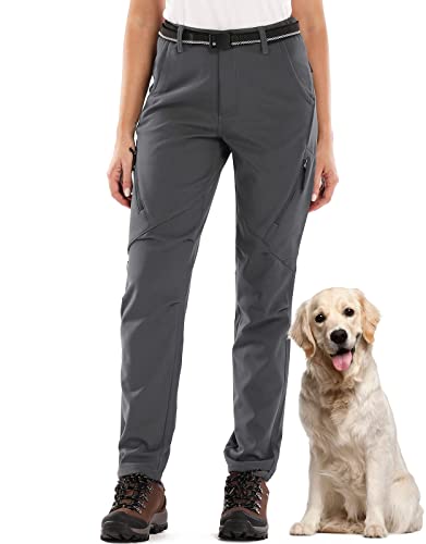 Jessie Kidden 801 Pantalon Softshell d'hiver doublé Polaire imperméable pour Femme, Femme, 190808-UK-6080-Grey-38, Gris 2183, 38 Cover