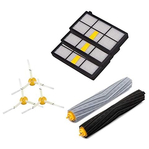 iAmoy Filters Brushes Kit Compatible with iRobot Roomba 800 and 900 Series 980 966 960 865 870 875 876 Replacement Kit Cover