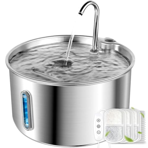 4L Stainless Steel Cat Water Fountain