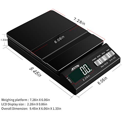 Image of Acteck High Accuracy A-CE65 Gray 0.1OZ Digital Shipping Scale, Postal Scale and Mail Scale