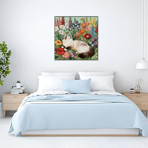 Puzzle for Adults 1024 Pieces,Flowers Floral Garden Cat Jigsaw Puzzle - image 8
