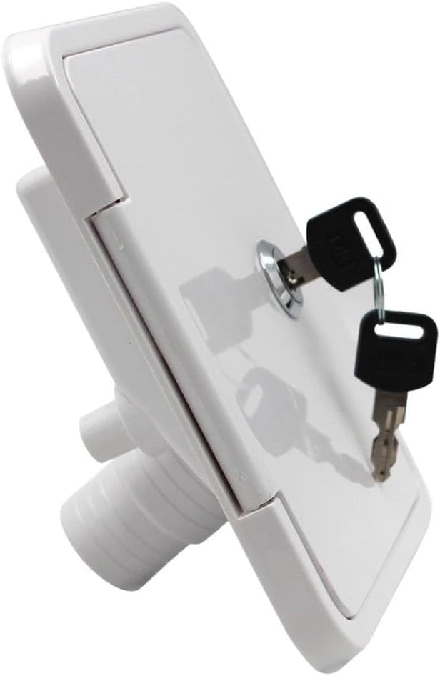 White Gravity Plastic City Water Tank Inlet Camper RV Lock Door Compatible with White Gravity Plastic City Water Tank