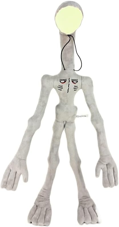 Dr.STONE Siren Head Plush Toys limbs movable plush toy anime black cat and dog doll whistle man funny doll，Plush Toys for Home Party Gift Birthday Gift（ Street Light Head）