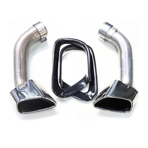 Embouts d'échappement BMW X5 E70 2007-2013 tuyau carré argent look V8