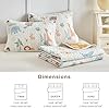 Joyreap 2 Pieces Twin Size Cotton Quilt Set, Zoo Theme Animals White n Orange Design, Cozy Lightweight Bedding Set Quilt Bedspread Bed Cover for for Kids Boys n Girls- 68x86 inches #5