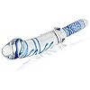 Roluck Glasdildo mit Griff Kristall Penis Anal Dildo Butt Plug für Frauen Männer Masturbation Sexspielzeug (Blau) #2