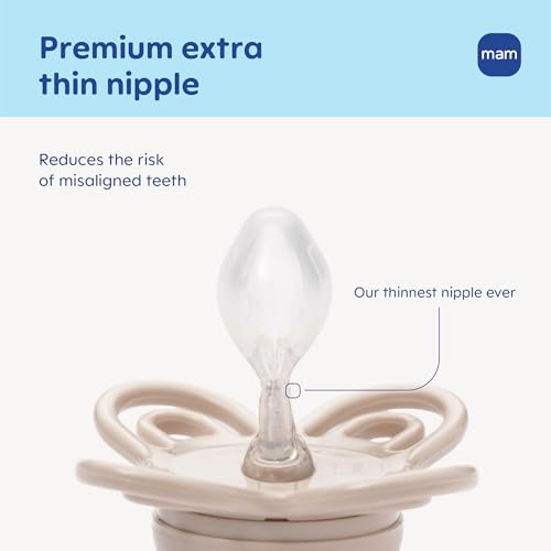 Image of MAM Perfect Baby Premium Pacifier 0-6 Months, Extra Thin Nipple, 2 Pack