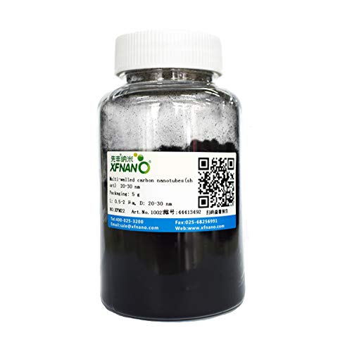Research Grade Multi Walled Carbon Nanotubes Powder MWCNTs with Outer Diameter 20-30nm Purity 95%-Same Day Priority Shipping