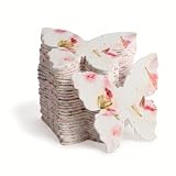 Seed Bloom 50 Large (2.85" h x 3" w) Garden Butterfly Gift Wrap Tags